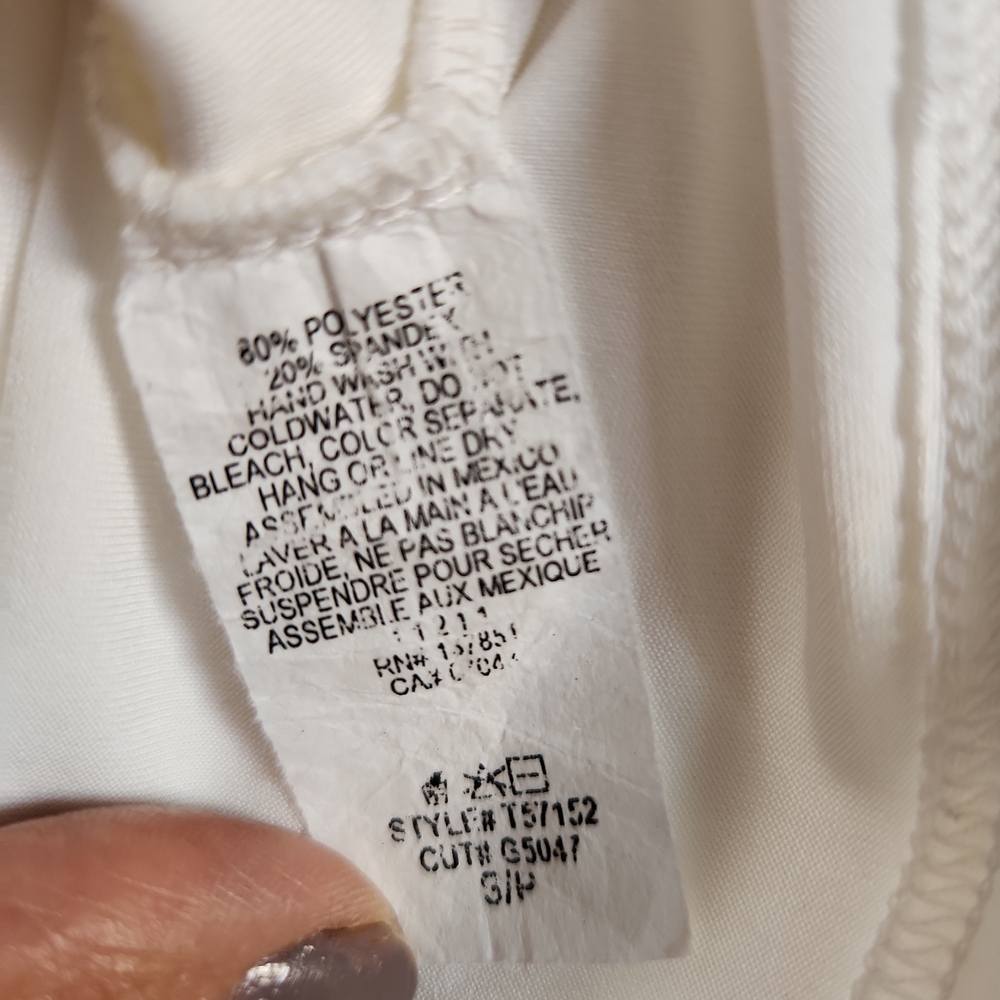 Live In The Moment Womwns Cream Crop Top Size Small - Picture 4 of 4